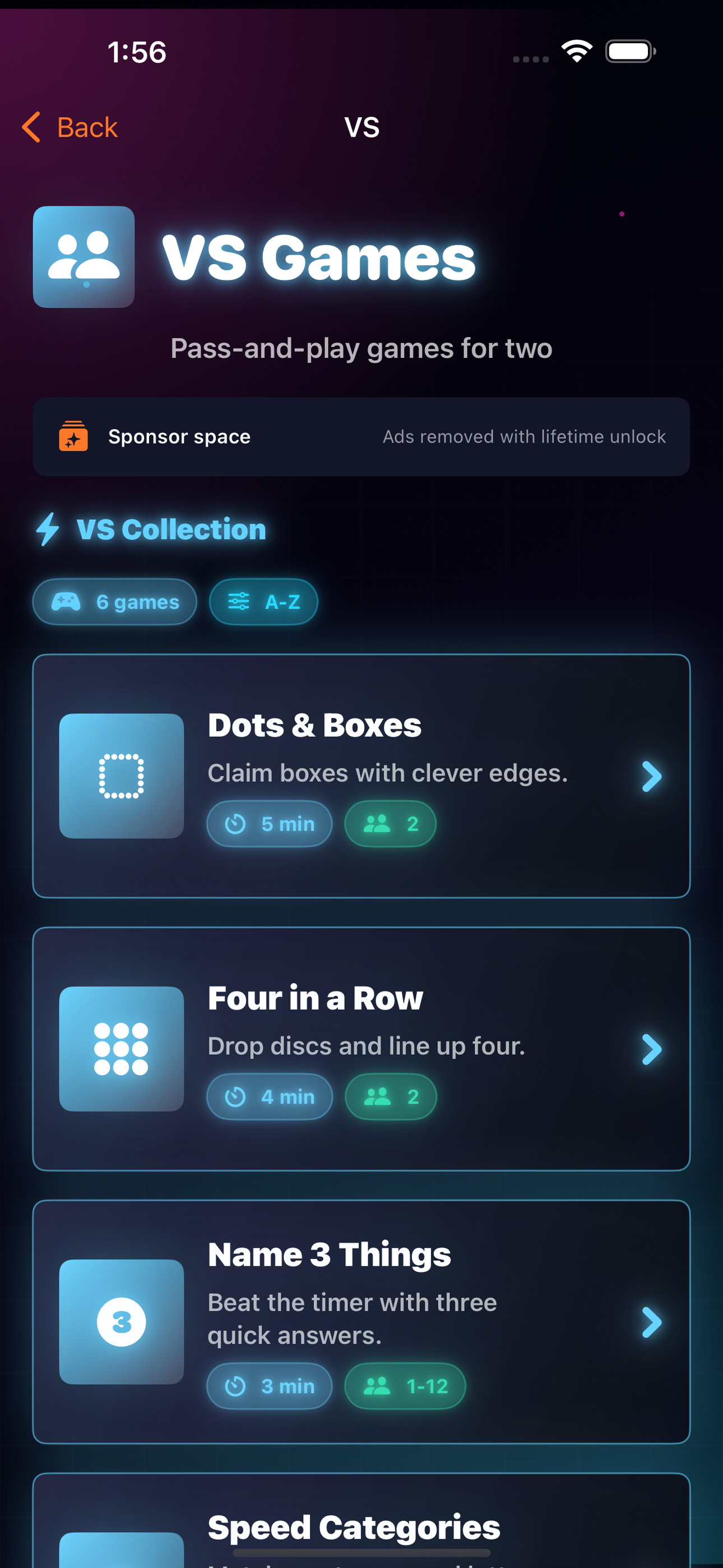 Table Warrior versus mode screenshot